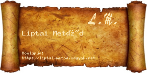 Liptai Metód névjegykártya